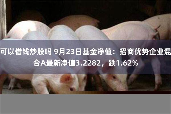 可以借钱炒股吗 9月23日基金净值：招商优势企业混合A最新净值3.2282，跌1.62%