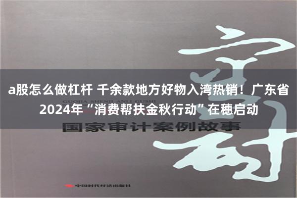 a股怎么做杠杆 千余款地方好物入湾热销！广东省2024年“消费帮扶金秋行动”在穗启动