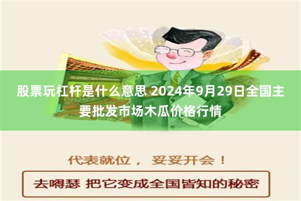 股票玩杠杆是什么意思 2024年9月29日全国主要批发市场木瓜价格行情