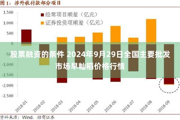 股票融资的条件 2024年9月29日全国主要批发市场早籼稻价格行情