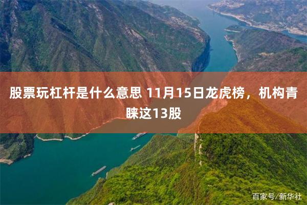 股票玩杠杆是什么意思 11月15日龙虎榜，机构青睐这13股