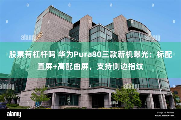 股票有杠杆吗 华为Pura80三款新机曝光：标配直屏+高配曲屏，支持侧边指纹