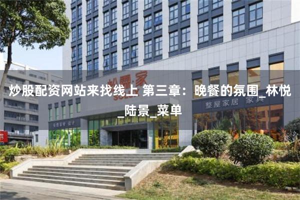 炒股配资网站来找线上 第三章：晚餐的氛围_林悦_陆景_菜单